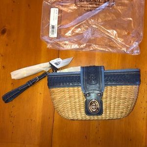 Coach Straw Clutch NWT
